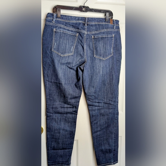 Simply Vera Vera Wang Dark Indigo Straight Leg Jeans - Picture 3 of 8